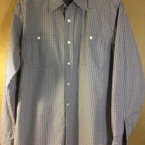 Lucky Brand Button Shirt Plaid Up Double Pocket